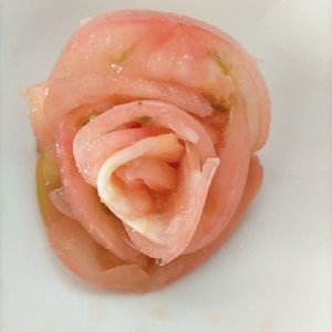 トマト半分で華麗に！薔薇トマト